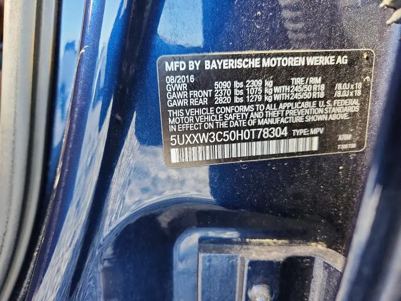 2017 BMW X4 XDRIVE28I  