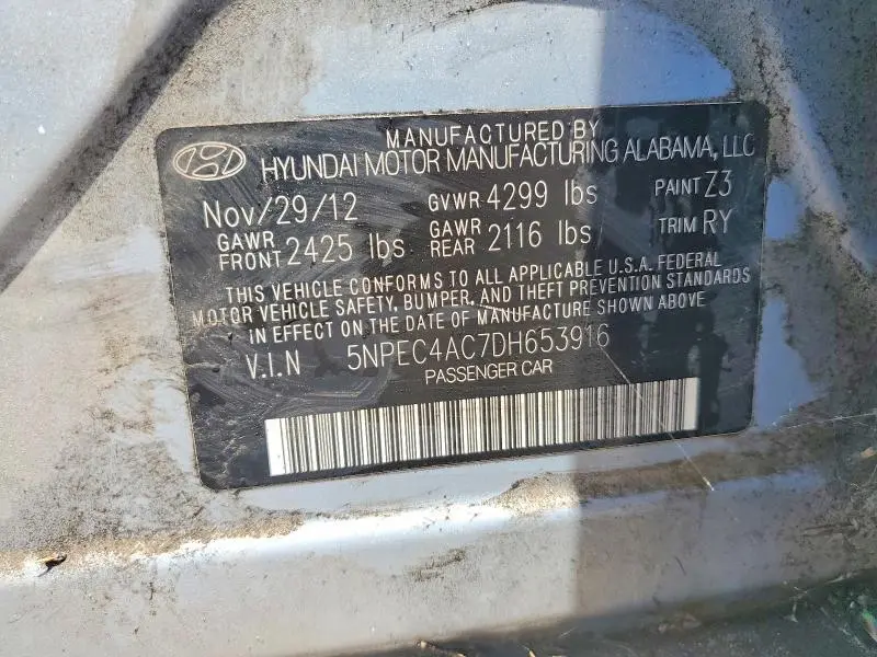 2013 HYUNDAI SONATA SE  