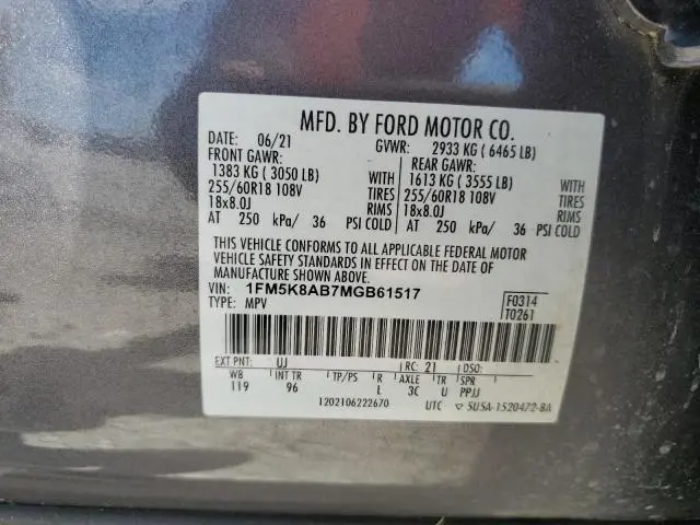 2021 FORD EXPLORER POLICE INTERCEPTOR  