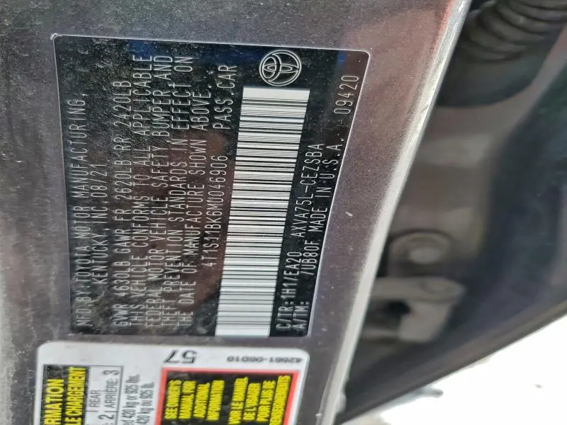 2021 TOYOTA CAMRY SE  