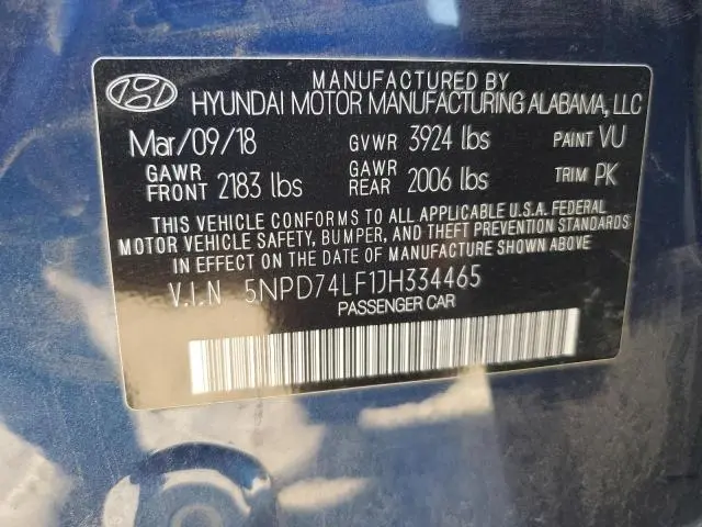 2018 HYUNDAI ELANTRA SE  