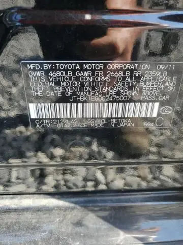 2012 LEXUS ES 350  