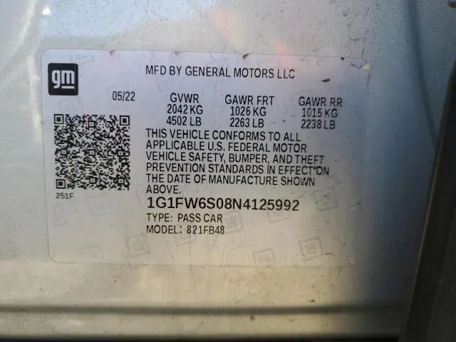 2022 CHEVROLET BOLT EV 1LT  