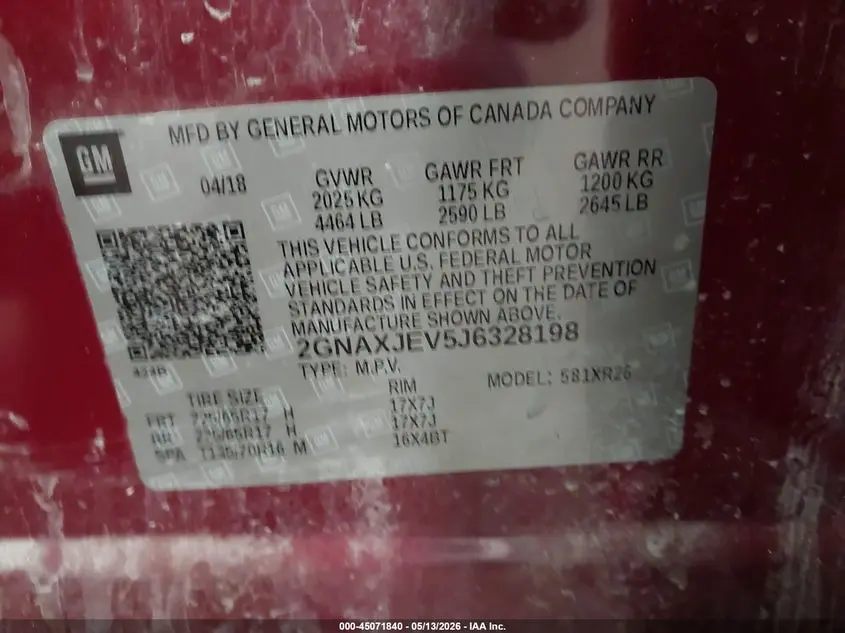 2018 CHEVROLET EQUINOX LT
