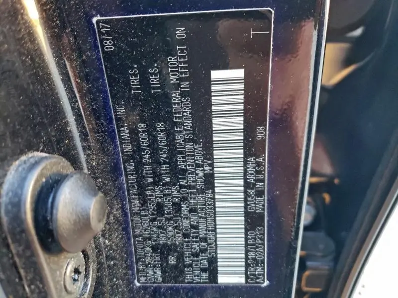 2017 TOYOTA HIGHLANDER HYBRID  