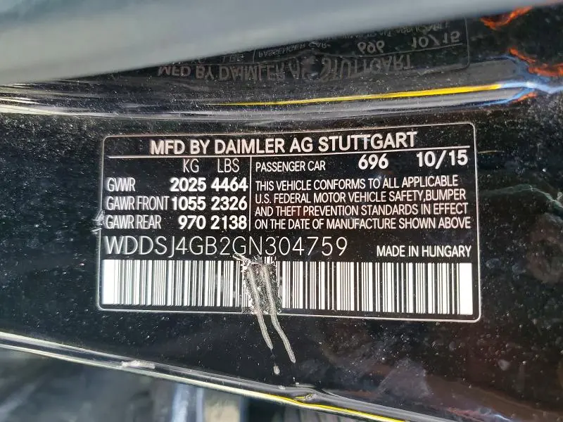 2016 MERCEDES-BENZ CLA 250 4MATIC  