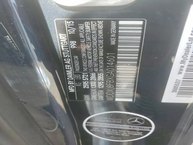 2016 MERCEDES-BENZ S 550  