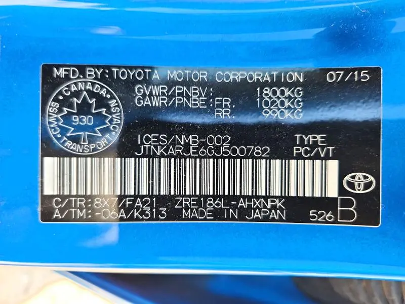 2016 TOYOTA SCION IM BASE  