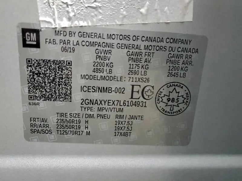 2020 CHEVROLET EQUINOX PREMIER  