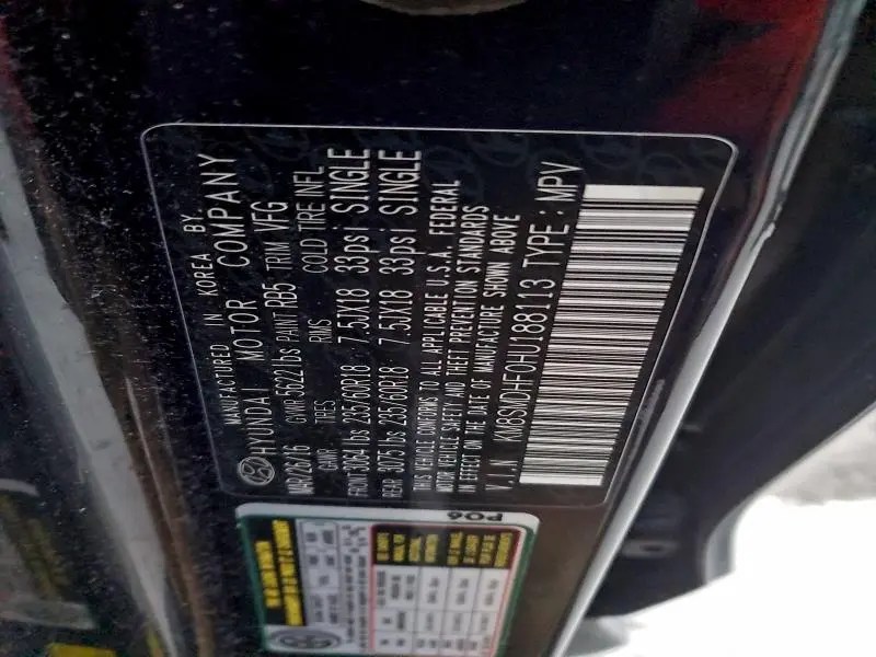 2017 HYUNDAI SANTA FE SE  