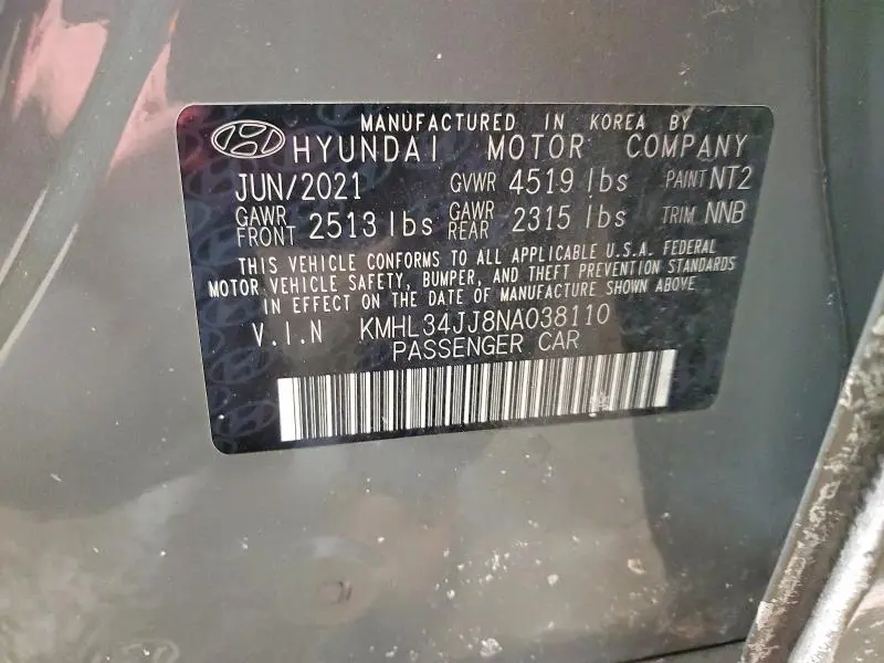 2022 HYUNDAI SONATA HYBRID  