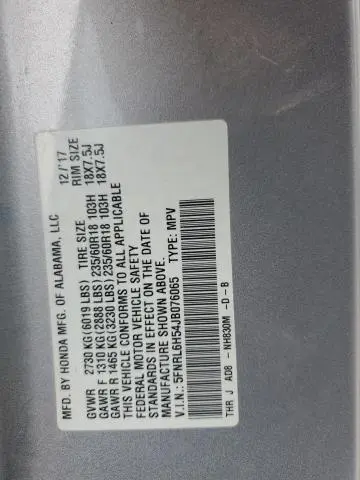 2018 HONDA ODYSSEY EX  