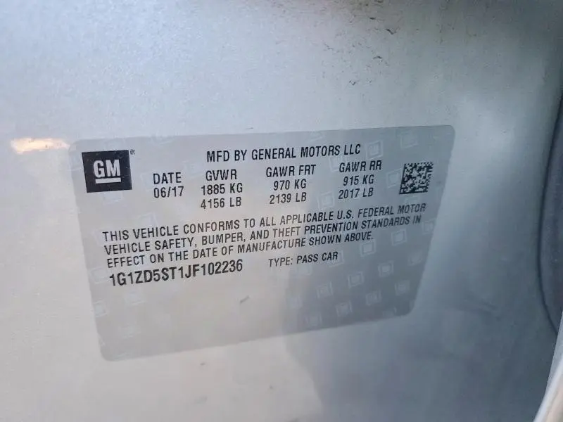 2018 CHEVROLET MALIBU LT  