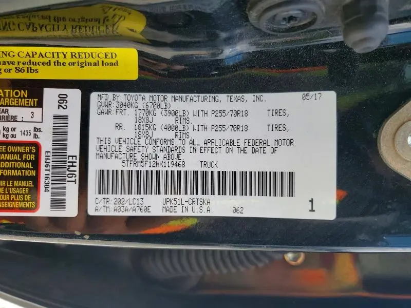 2017 TOYOTA TUNDRA SR  