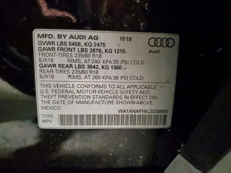 2020 AUDI Q5 PREMIUM  