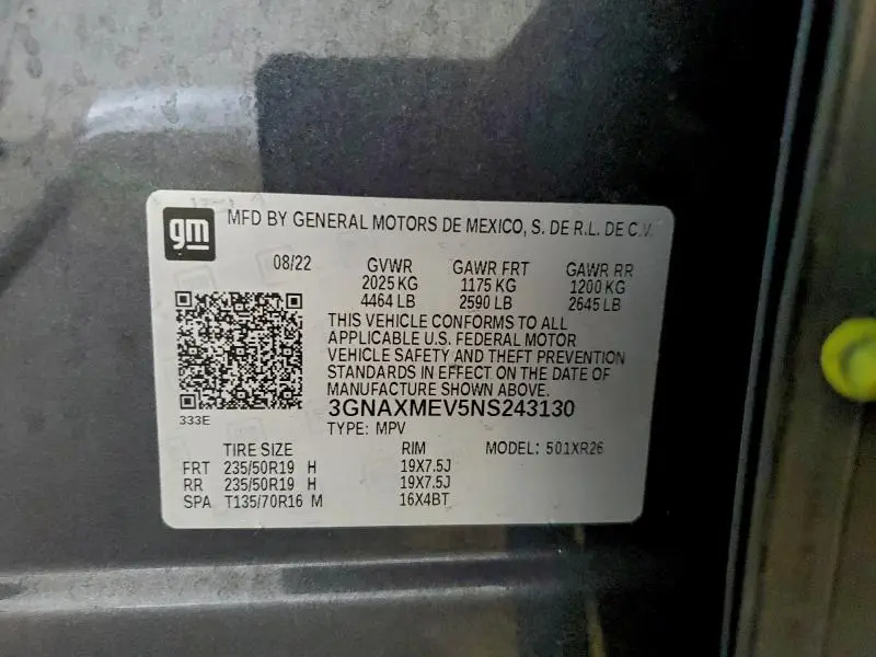 2022 CHEVROLET EQUINOX RS  