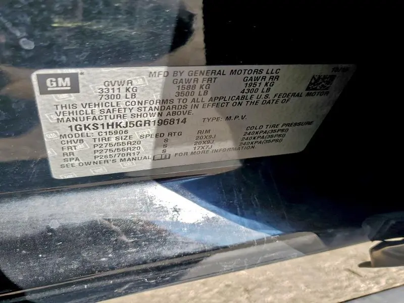 2016 GMC YUKON XL DENALI  