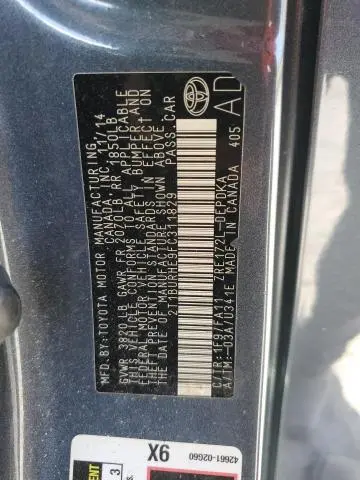 2015 TOYOTA COROLLA L  