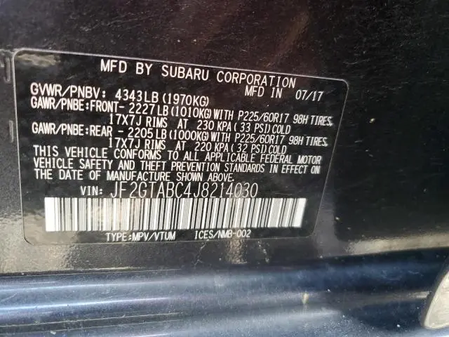 2018 SUBARU CROSSTREK PREMIUM  