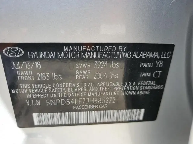 2018 HYUNDAI ELANTRA SEL