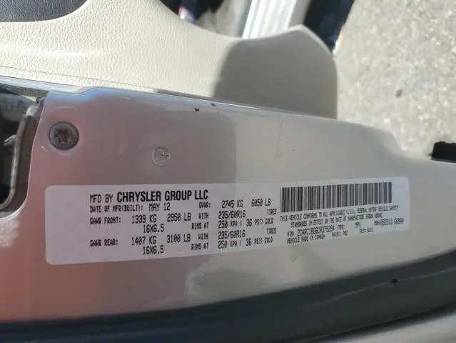 2012 CHRYSLER TOWN & COUNTRY TOURING  