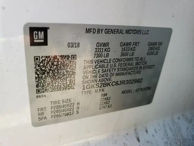 2018 GMC YUKON SLT  