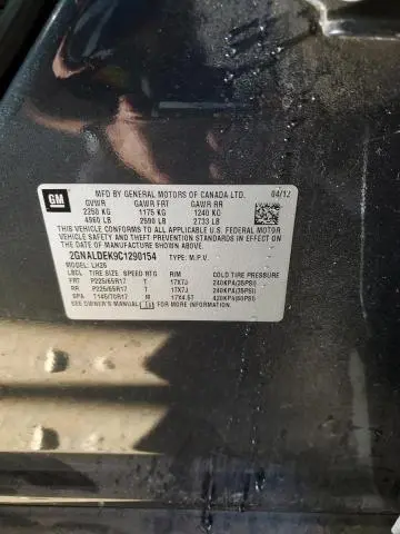 2012 CHEVROLET EQUINOX LT  