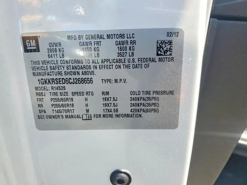 2012 GMC ACADIA SLT-2  