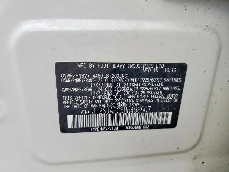 2017 SUBARU FORESTER 2.5I PREMIUM  