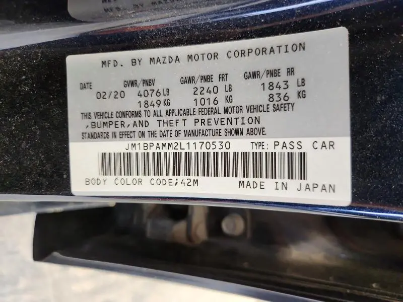 2020 MAZDA 3 PREFERRED  