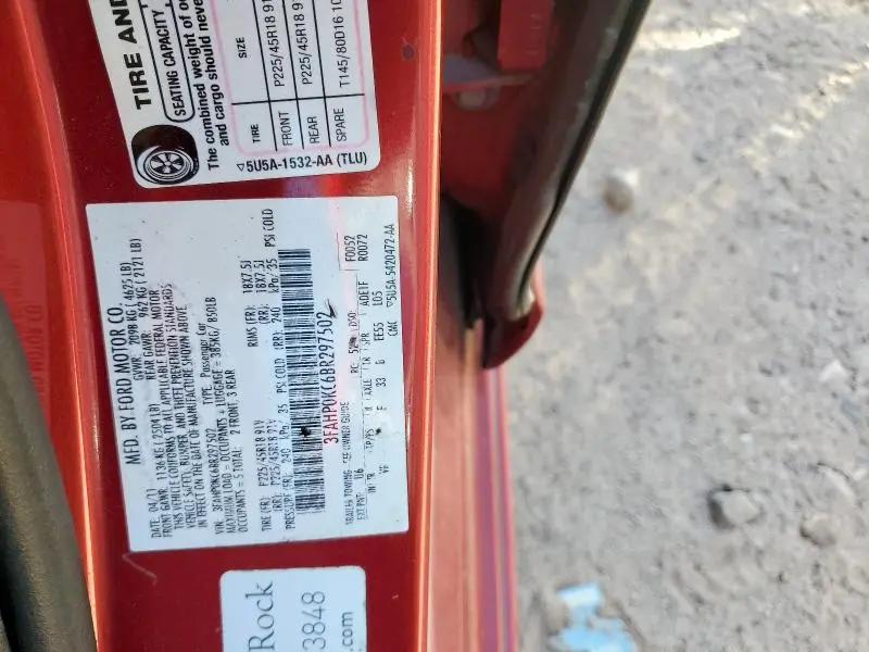 2011 FORD FUSION SPORT  