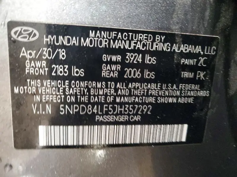 2018 HYUNDAI ELANTRA VALUE EDITION  