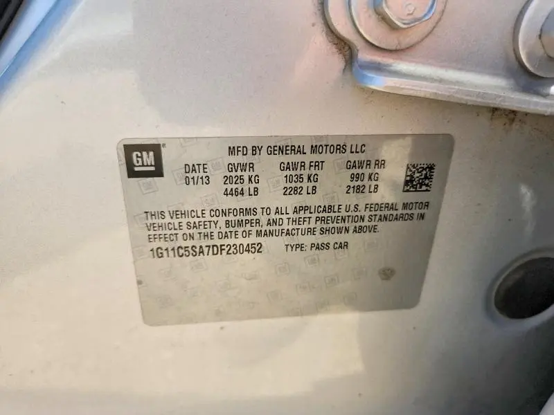 2013 CHEVROLET MALIBU 1LT  