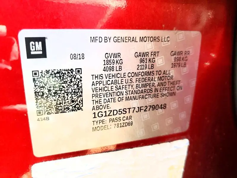 2018 CHEVROLET MALIBU LT  