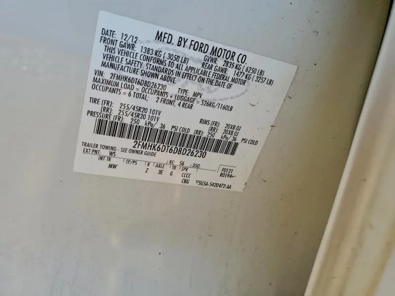 2013 FORD FLEX LIMITED  