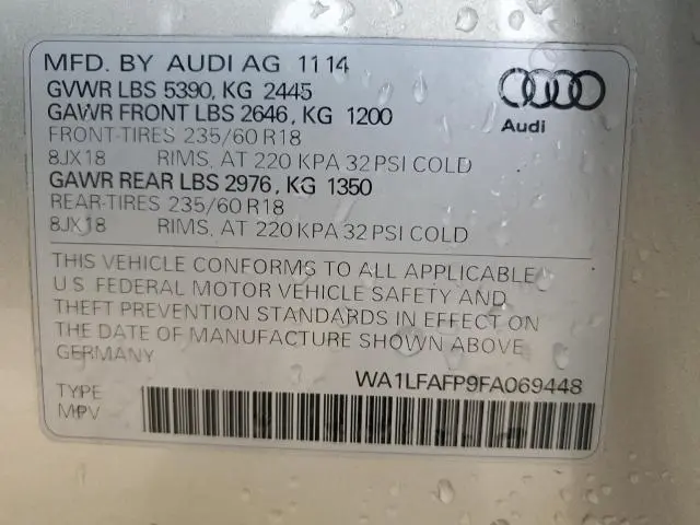 2015 AUDI Q5 PREMIUM PLUS  