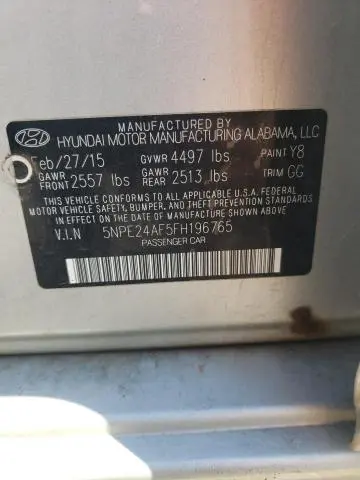 2015 HYUNDAI SONATA SE