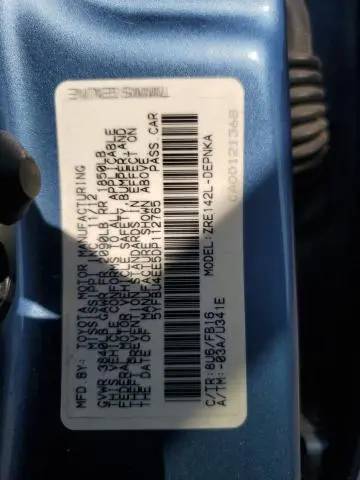2013 TOYOTA COROLLA BASE  