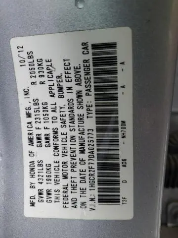 2013 HONDA ACCORD EX  