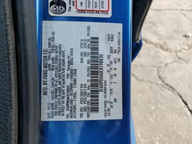 2012 FORD FUSION SE  