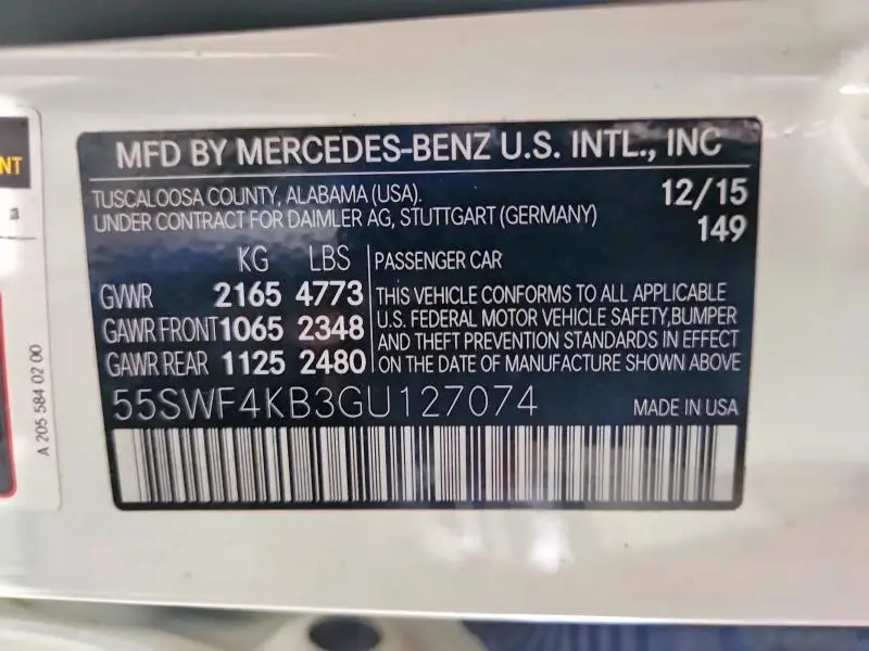 2016 MERCEDES-BENZ C 300 4MATIC  