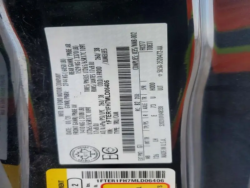 2021 FORD RANGER XL  