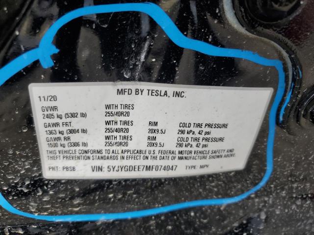 2021 TESLA MODEL Y 