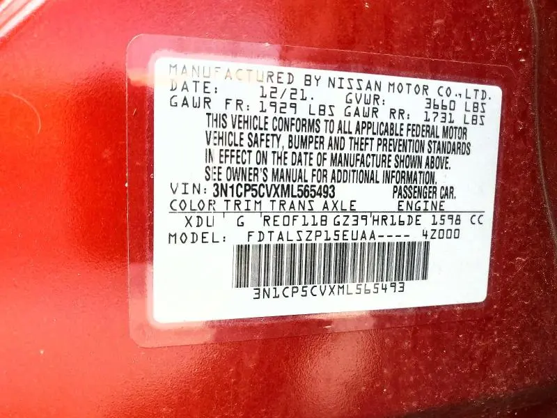 2021 NISSAN KICKS SV  