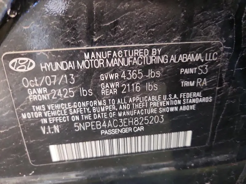 2014 HYUNDAI SONATA GLS  