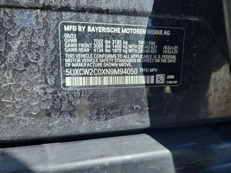 2022 BMW X7 XDRIVE40I  