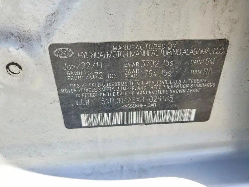 2011 HYUNDAI ELANTRA GLS  