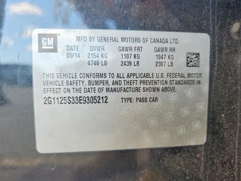 2014 CHEVROLET IMPALA LT  