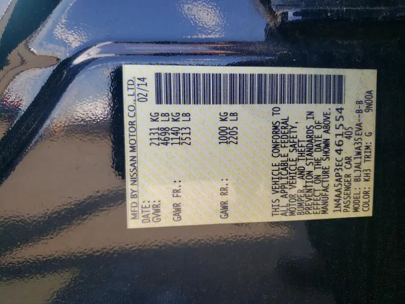 2014 NISSAN MAXIMA 3.5 SV  