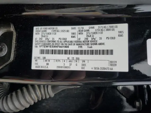 2019 FORD F150 SUPERCREW  